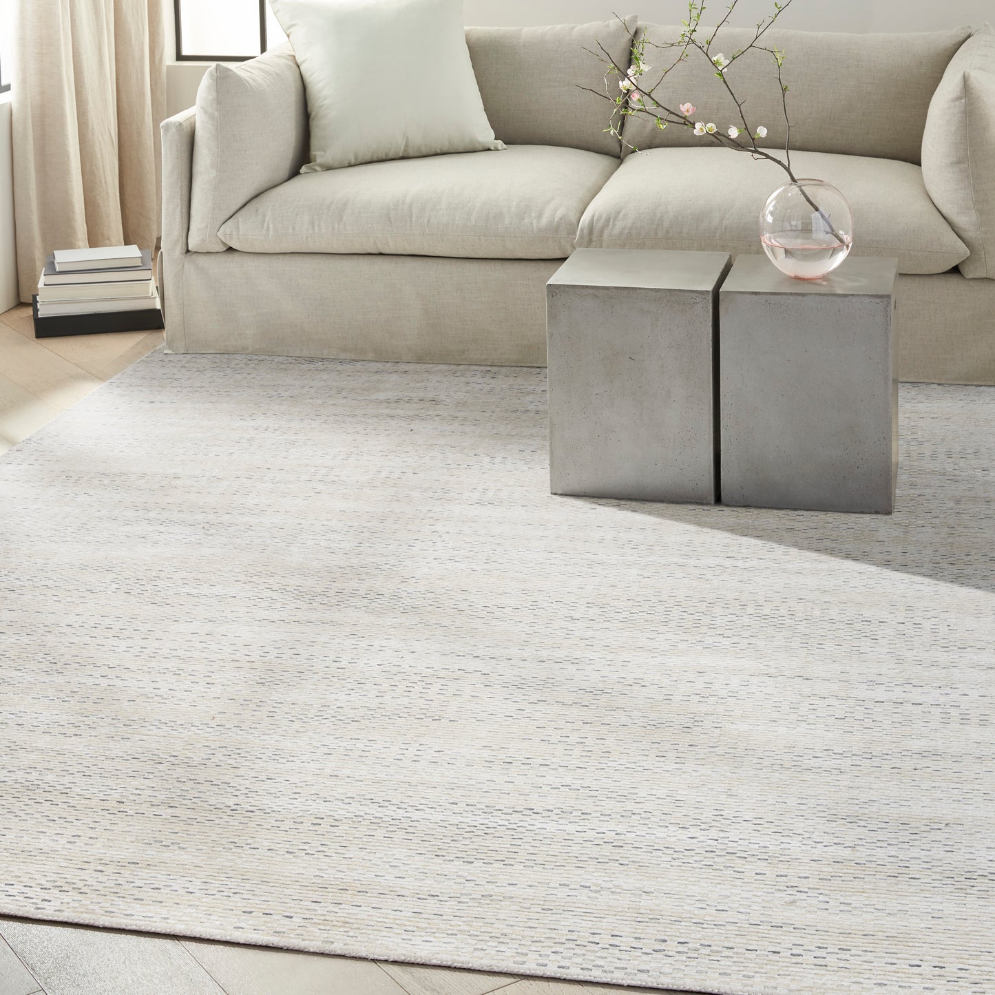 Calvin Klein Valley 7'9" x 9'9" Ivory Modern Indoor Rug