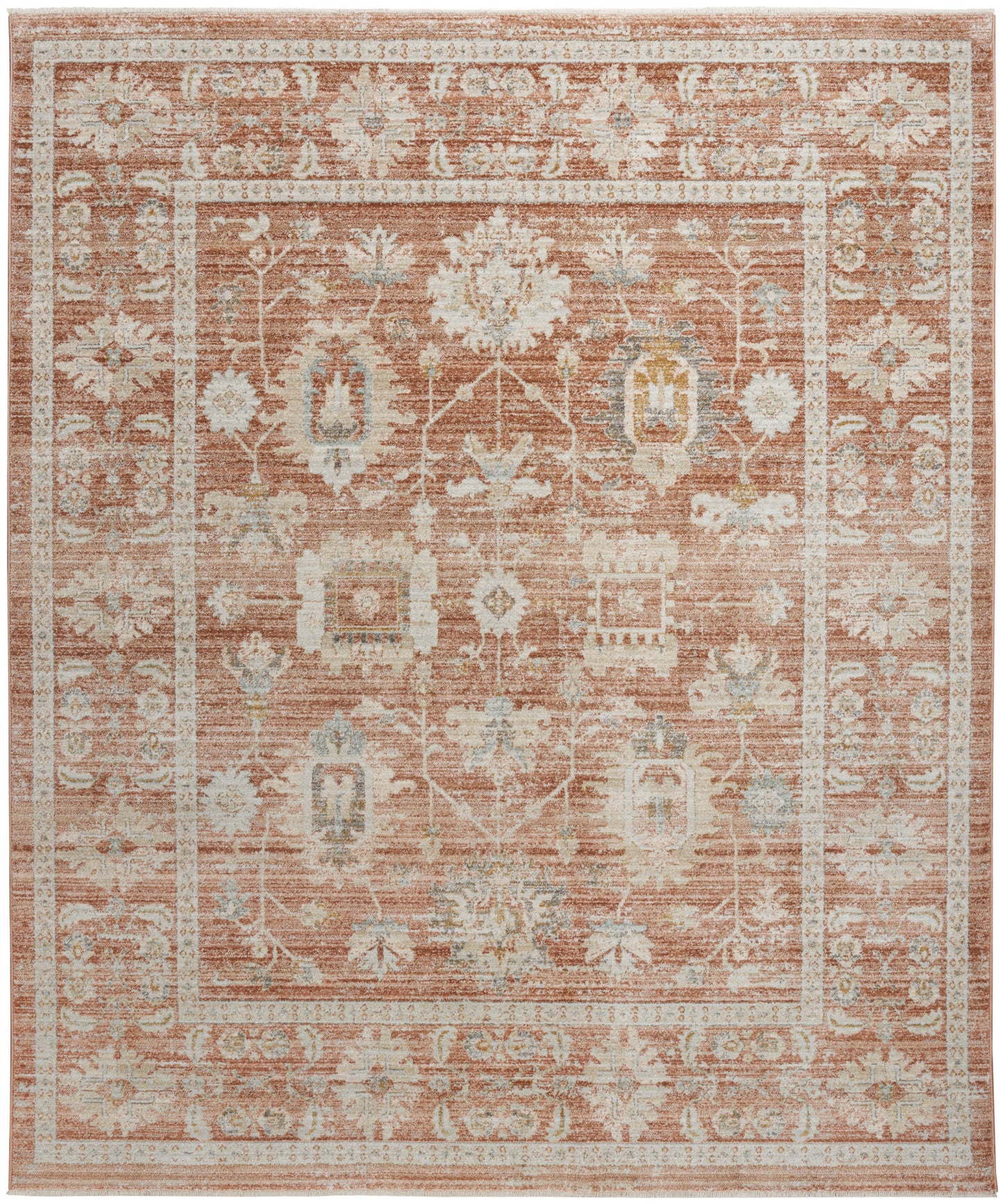 Nourison Traditional Home 5'3" x 7'10" Terracotta Vintage Indoor Rug