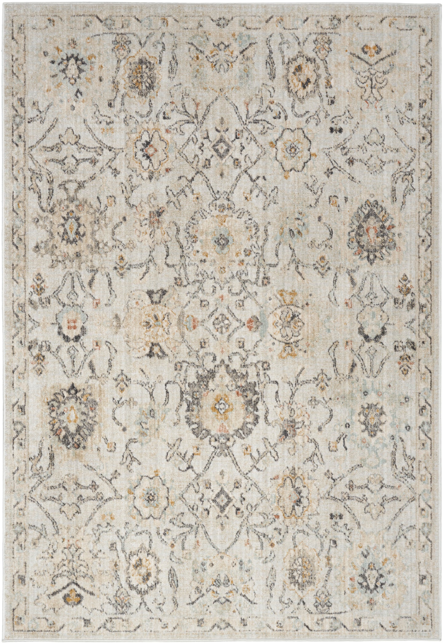 Nourison Oushak Home 6' x 9' Grey Vintage Indoor Rug