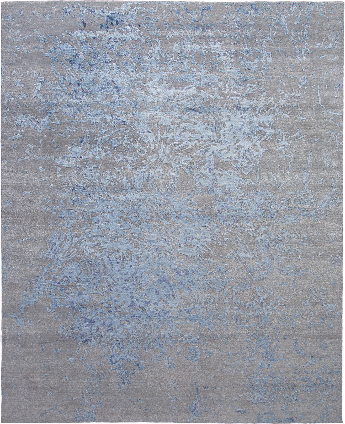 Nourison Silk Shadows 9'9" x 13'9" Grey Blue Modern Indoor Rug