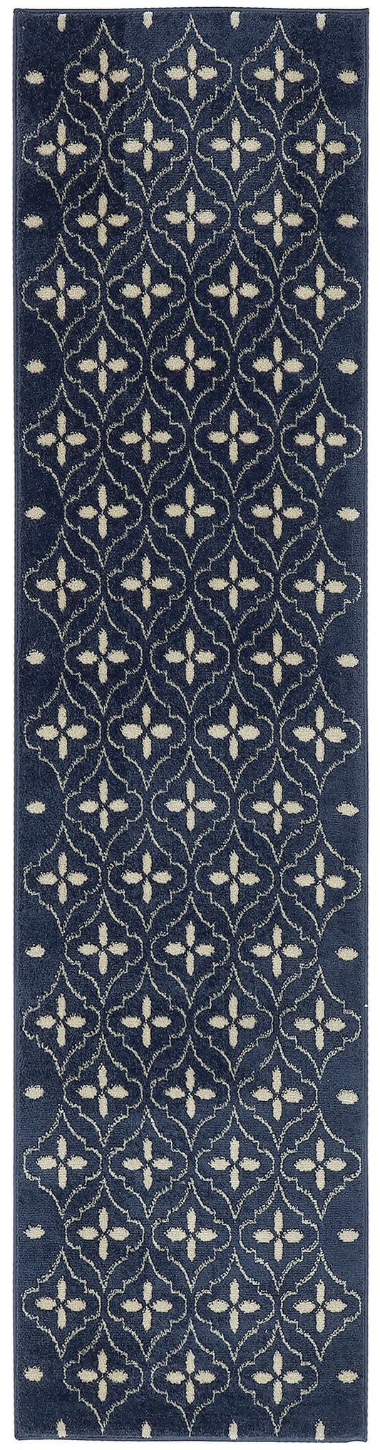 Nourison Nourison Essentials 2'2" x 7'6" Navy Ivory Modern Rug