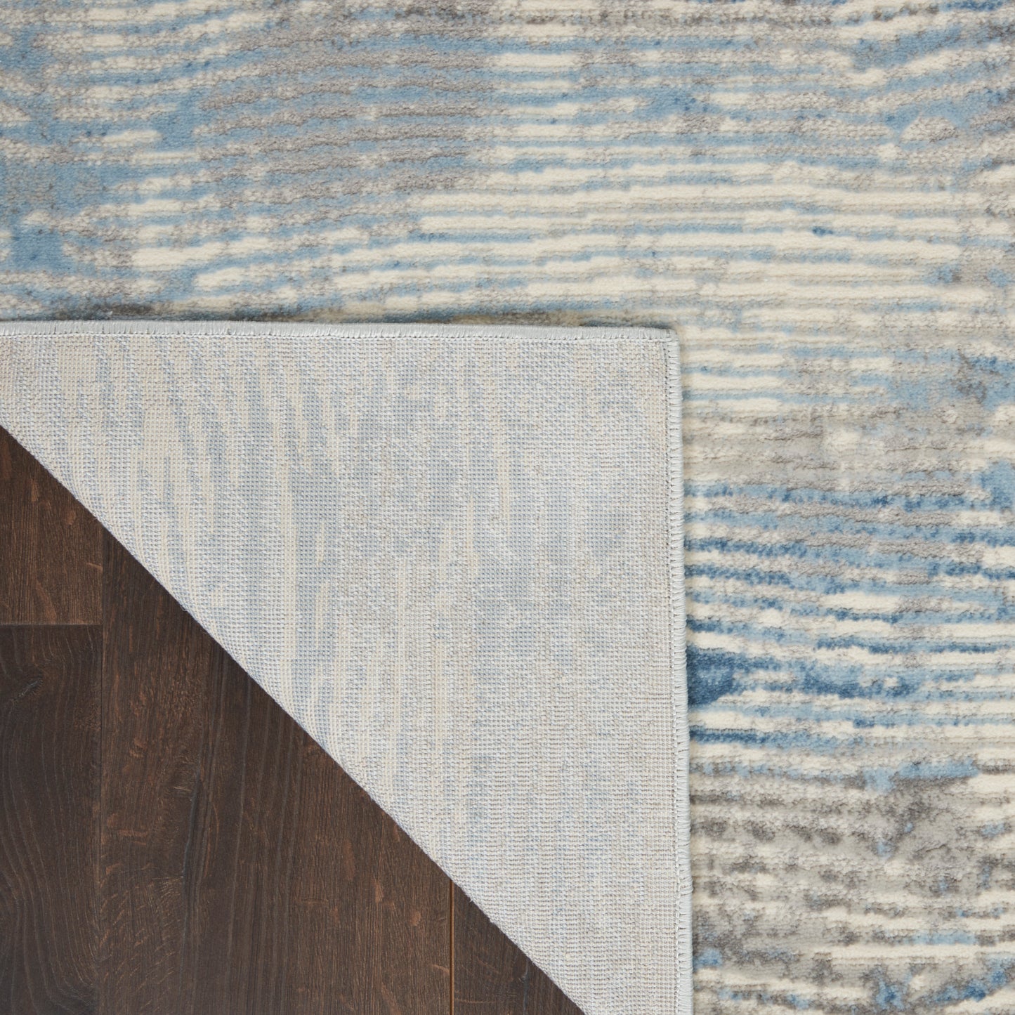 Nourison Solace 8' x 10' Ivory/Grey/Blue Modern Indoor Rug