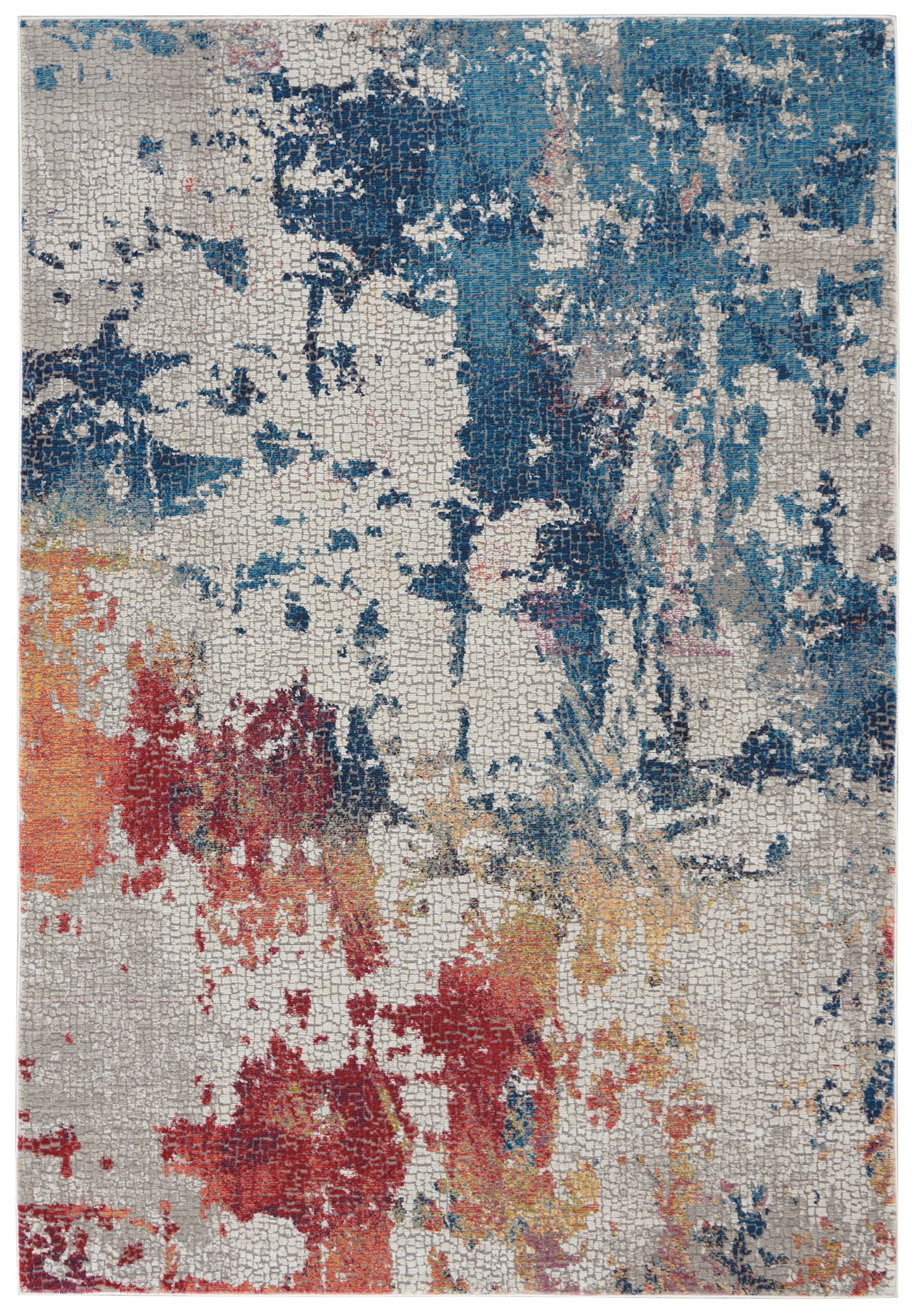 Nourison Ankara Global 5'3" x 7'6" Multicolor Modern Indoor Rug