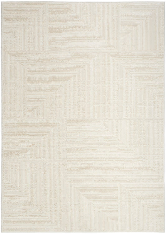 Nourison Sustainable Trends 6' x 9' Ivory Farmhouse Indoor Rug