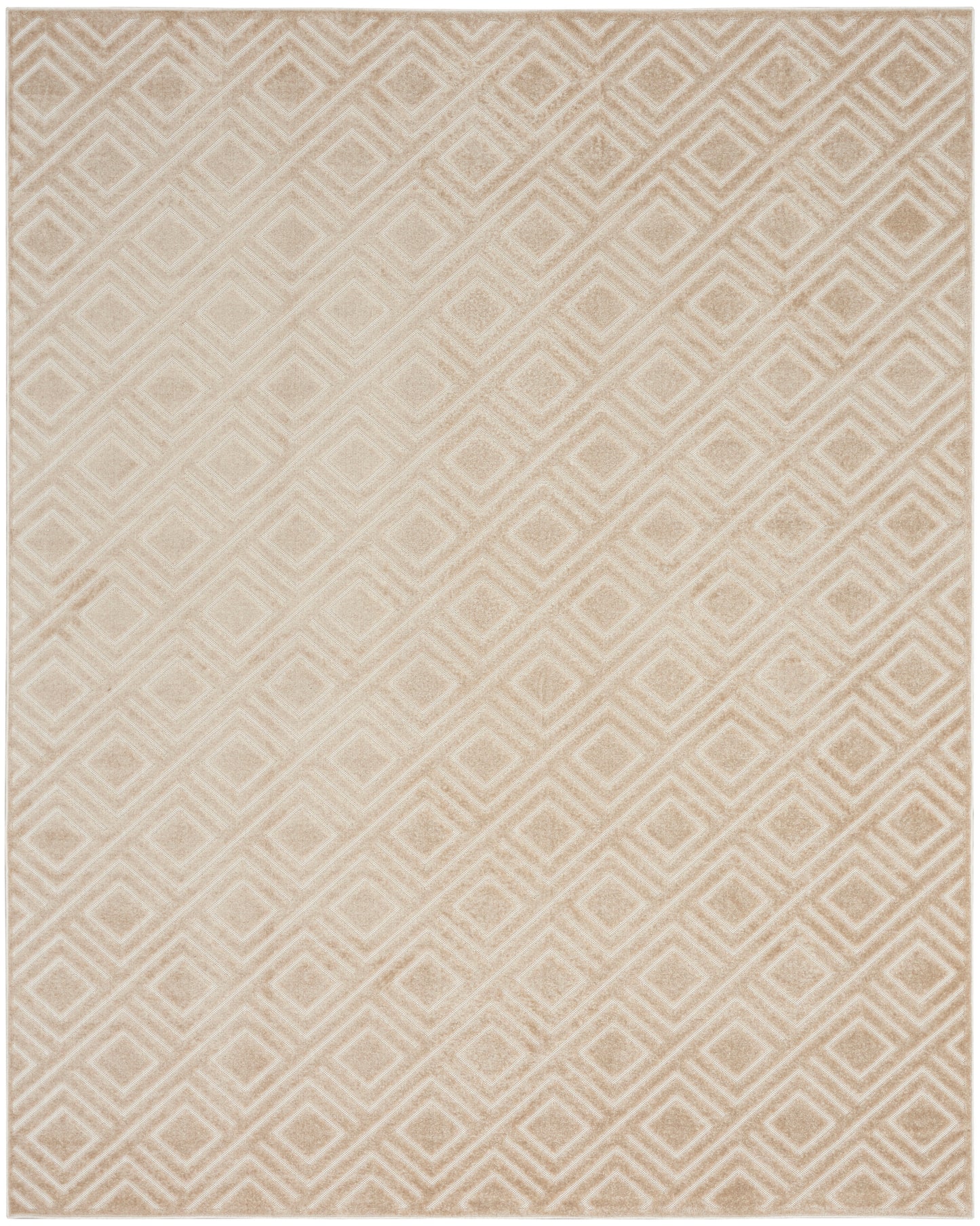 Nourison Care Free 7'10" x 9'10" Beige Modern Indoor Rug