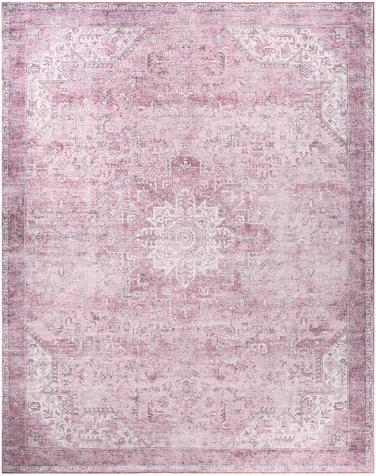 Nourison Nourison Washables 8' x 10' Pink Vintage Indoor Rug