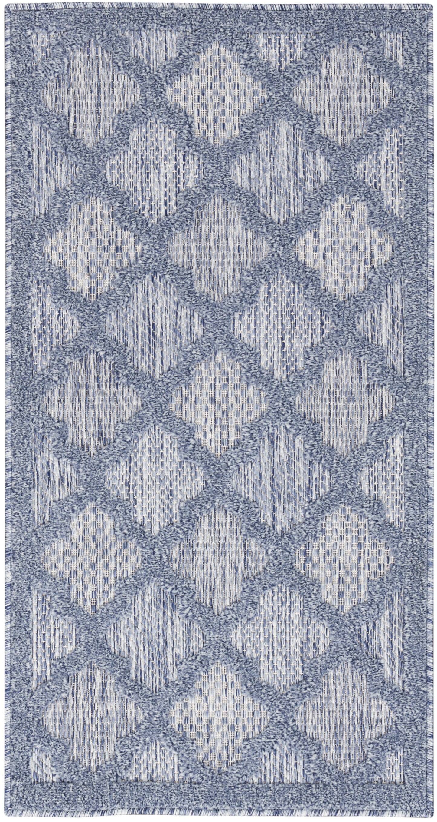 Nourison Easy Care 2' x 4' Denim Blue Modern Rug