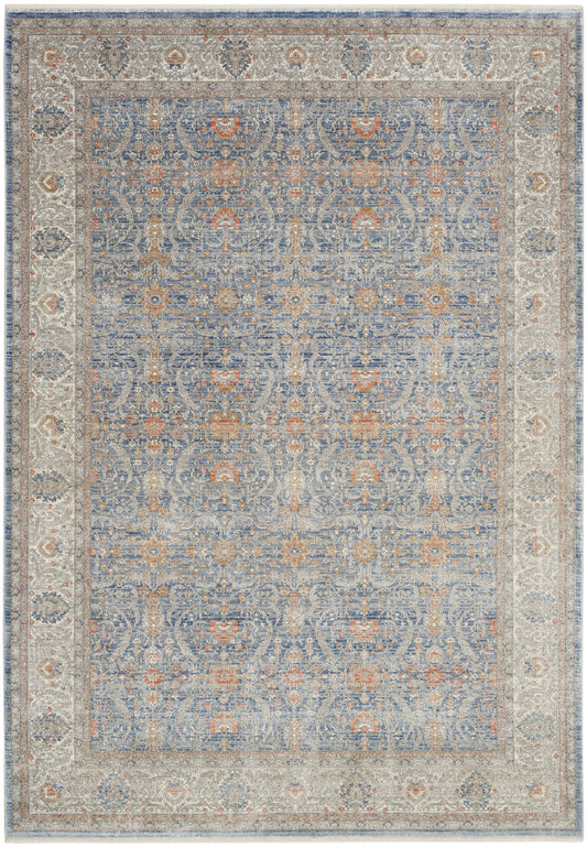 Nourison Starry Nights 5'3" x 7'3" Light Blue Vintage Indoor Rug