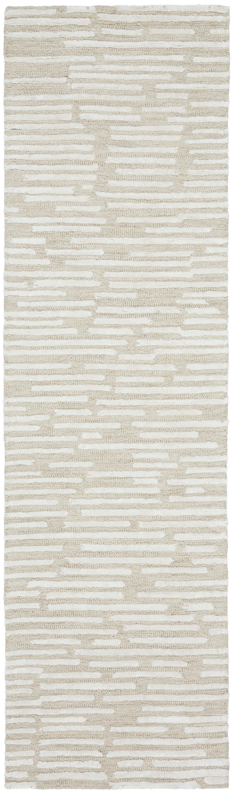 Calvin Klein CK010 Linear 2'3" x 8' Ivory Modern Indoor Rug