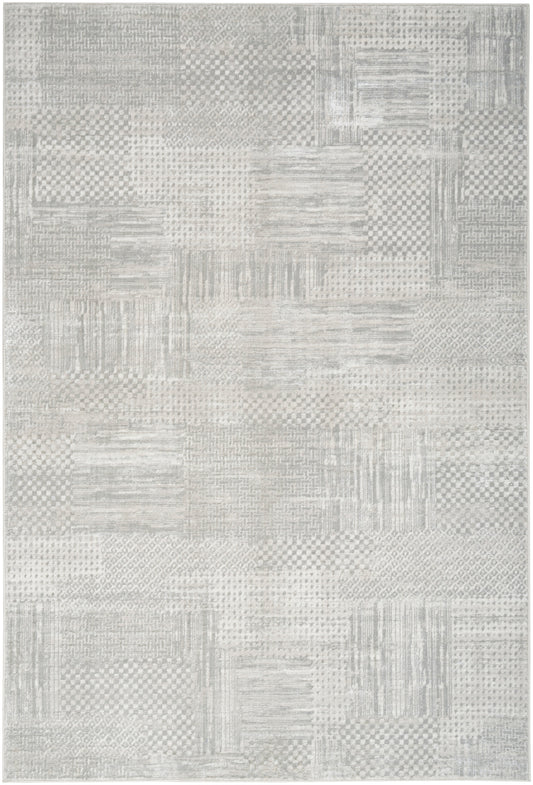 Nourison Glitz 5'3" x 7'3" Silver Grey Modern Indoor Rug