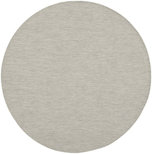 Nourison Positano 6' x Round Light Grey Modern Rug