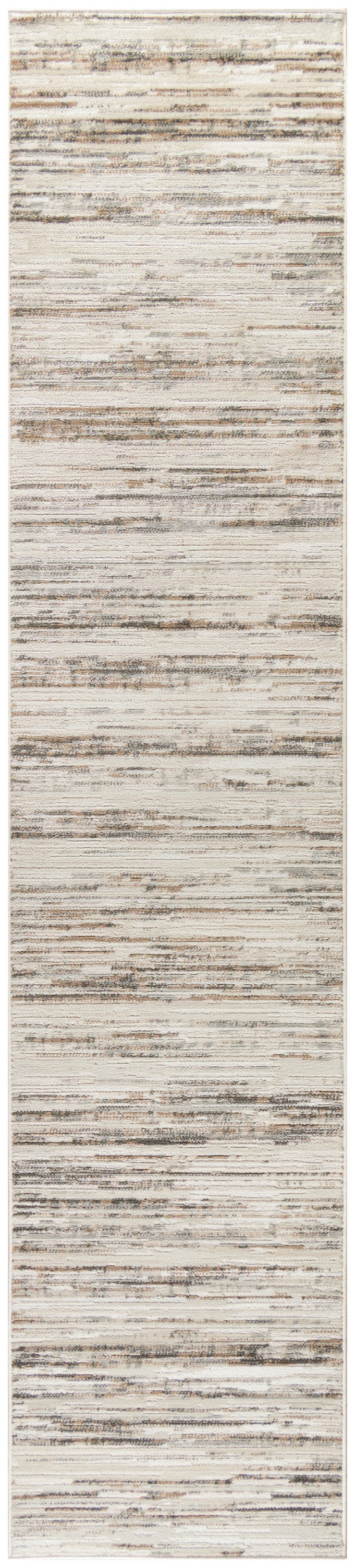 Nourison Serenity Home 2'2" x 6' Ivory Beige Modern Indoor Rug