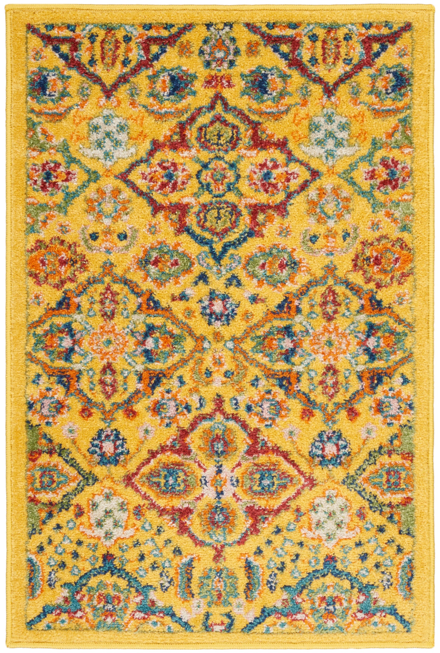 Nourison Allur 2' x 3' Yellow Multicolor Bohemian Indoor Rug