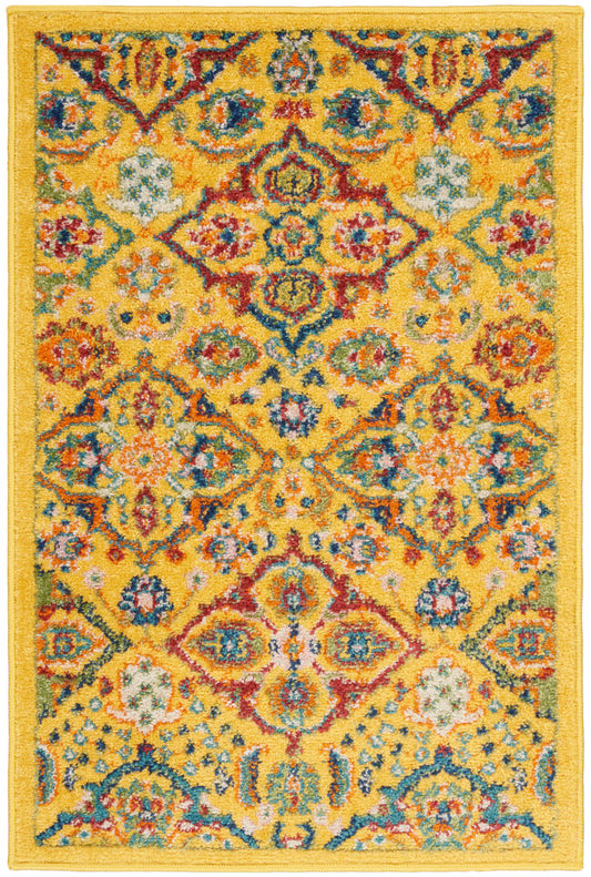 Nourison Allur 2' x 3' Yellow Multicolor Bohemian Indoor Rug