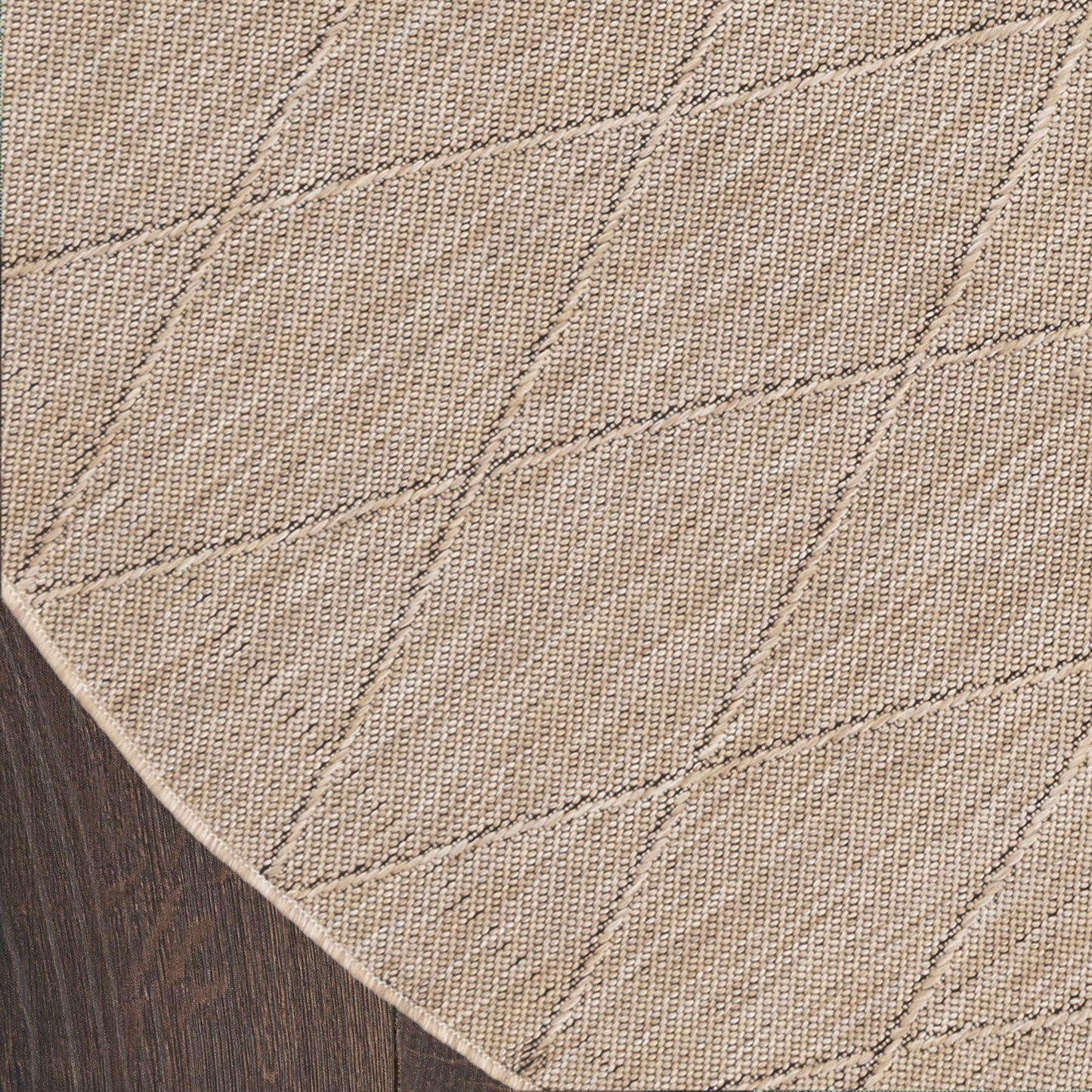 Nourison Washable Solutions 8' x Round Natural Modern Rug