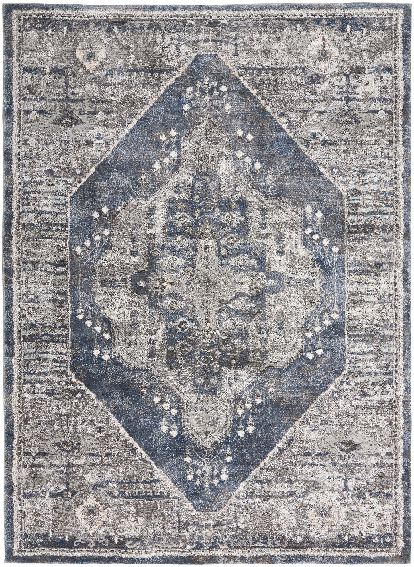 Nourison American Manor 3'11" x 5'11" Blue Farmhouse Indoor Rug