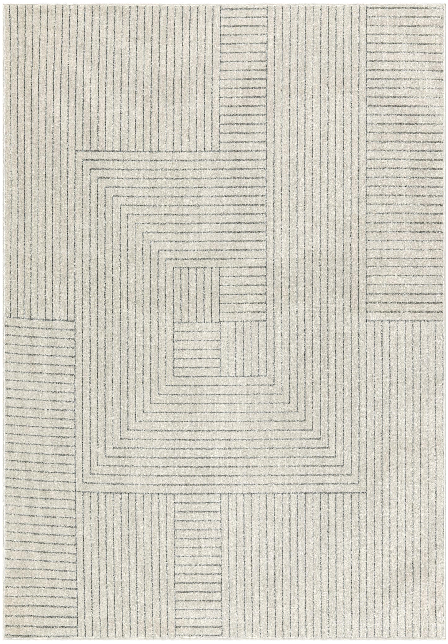 Nourison Washable Decor 9' x 12' Cream Blue Modern Indoor Rug