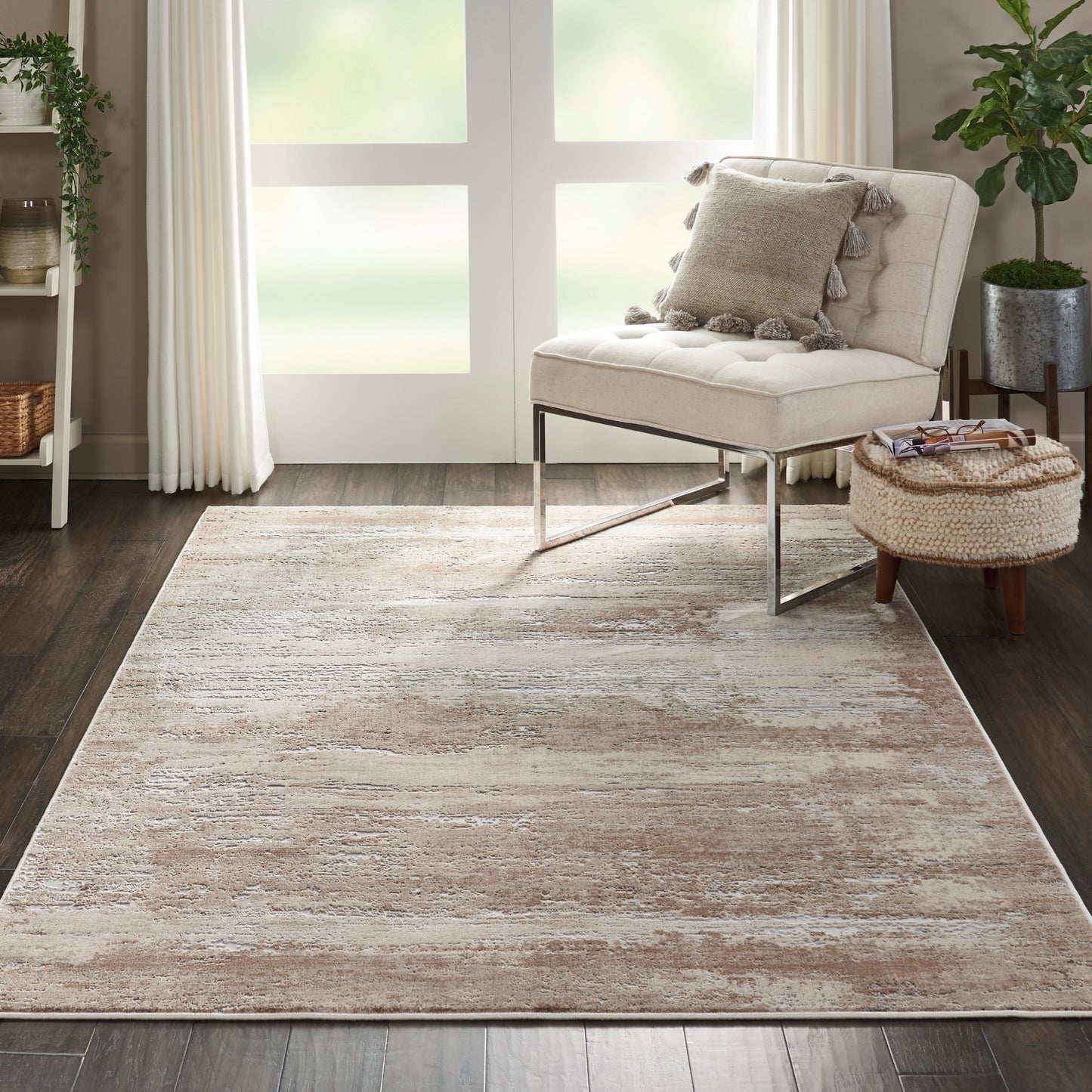 Nourison Rustic Textures 6' x 9' Beige Rustic Indoor Rug