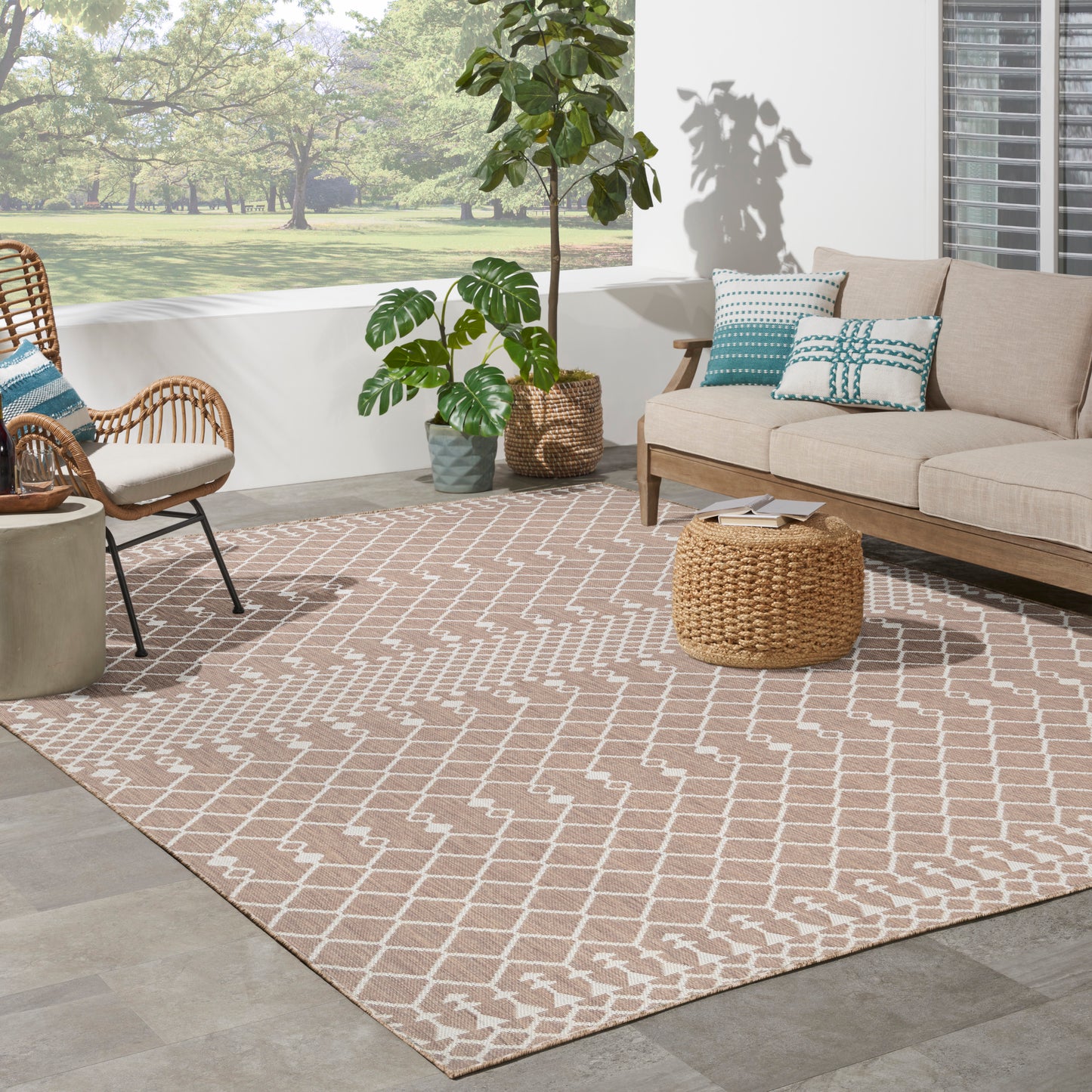 Nourison Positano 8' x 10' Beige Modern Rug