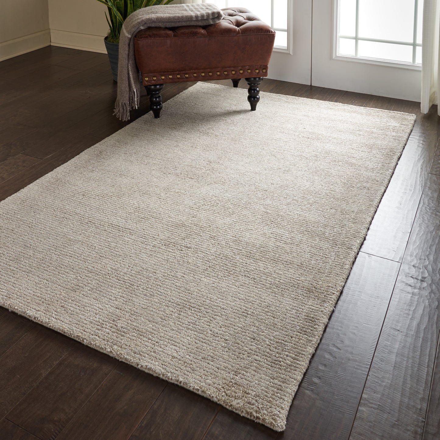 Nourison Weston 3'9" x 5'9" Oatmeal Modern Indoor Rug