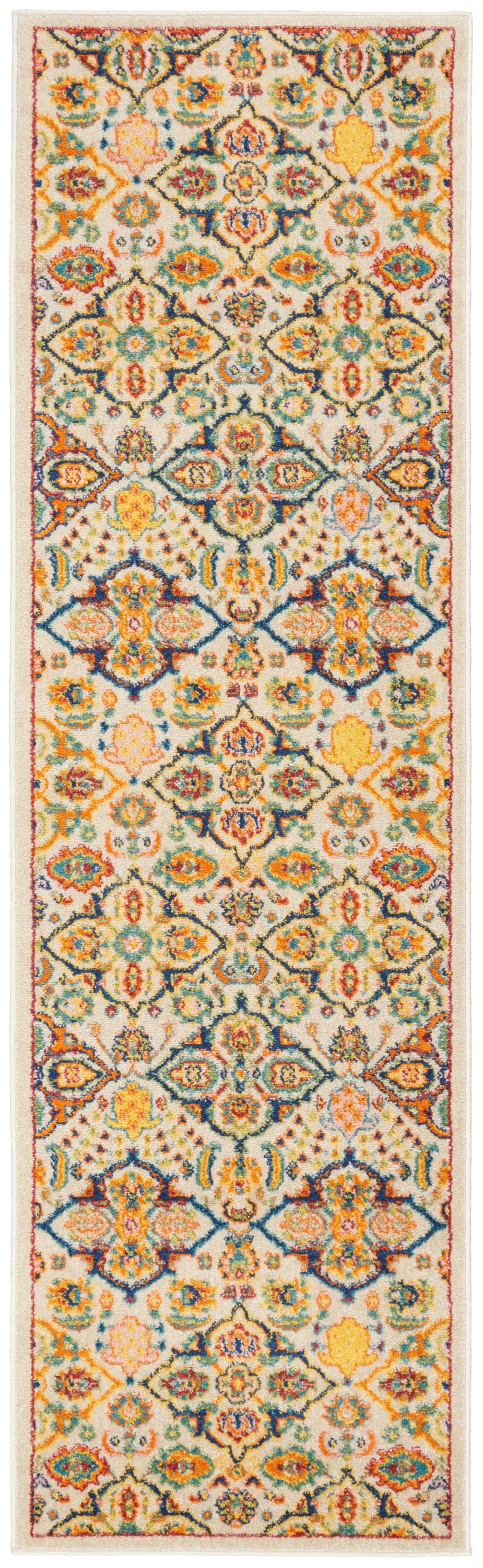 Nourison Allur 2' x 6' Ivory Multicolor Bohemian Indoor Rug