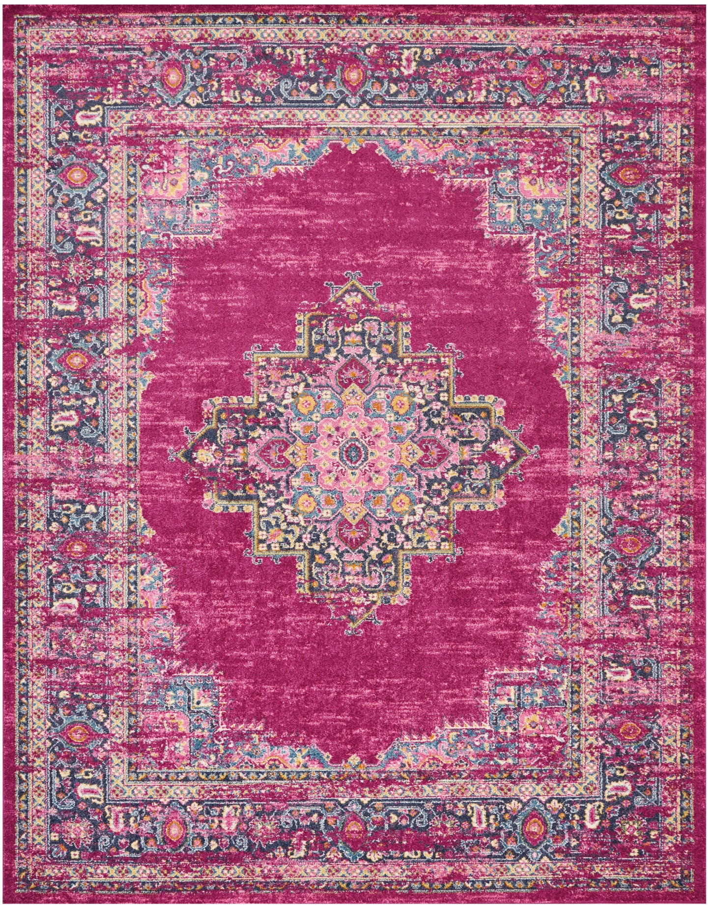 Nourison Passion 8' x 10' Fuchsia Bohemian Indoor Rug