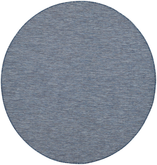 Nourison Positano 6' x Round Navy Blue Modern Rug