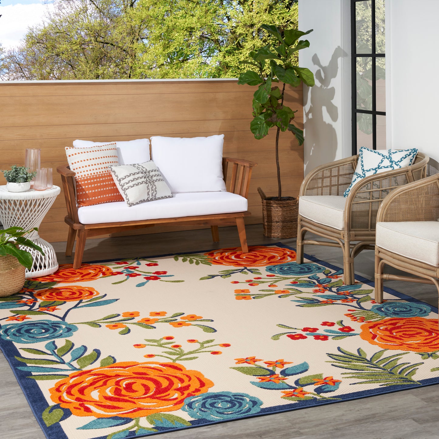 Nourison Aloha 6' x 9' Multicolor Contemporary Rug