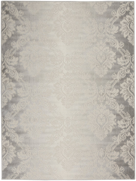 Nourison Elation 4' x 6' Ivory Grey Vintage Indoor Rug