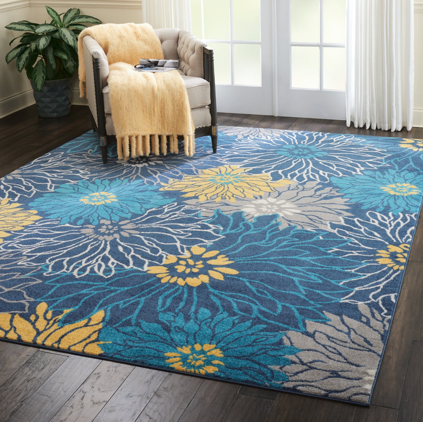 Nourison Passion 8' x 10' Blue Contemporary Indoor Rug