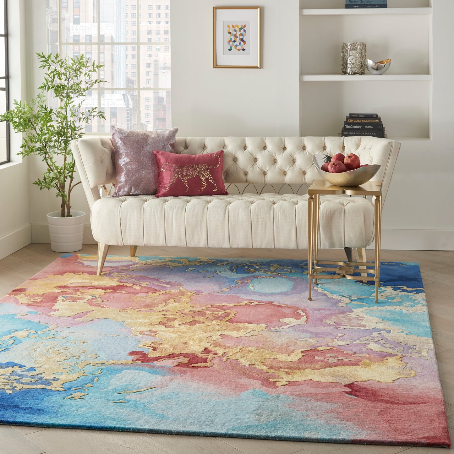 Nourison Prismatic 7'9" x 9'9" Multicolor Contemporary Indoor Rug