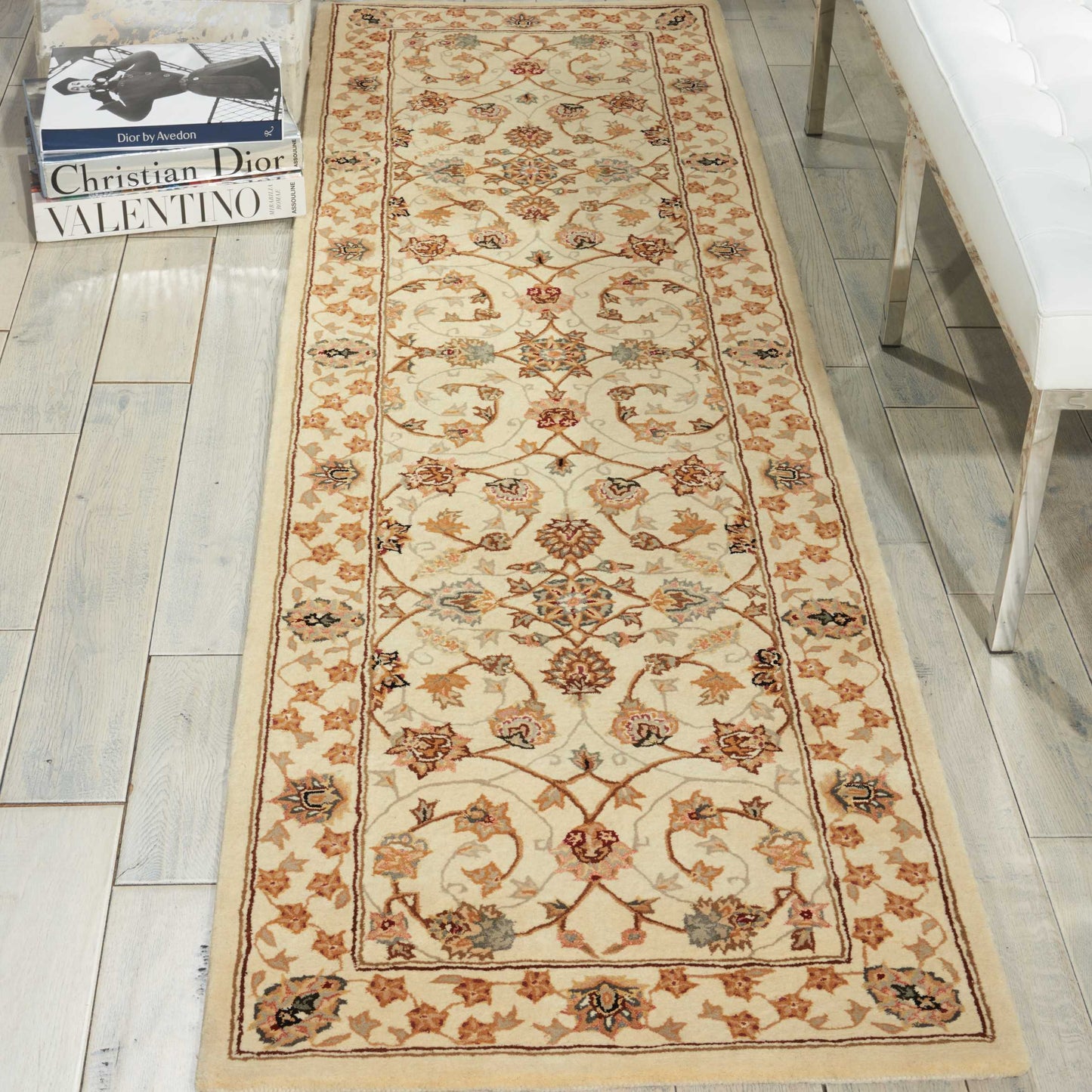 Nourison Nourison 2000 2'3" x 8' Ivory Traditional Indoor Rug