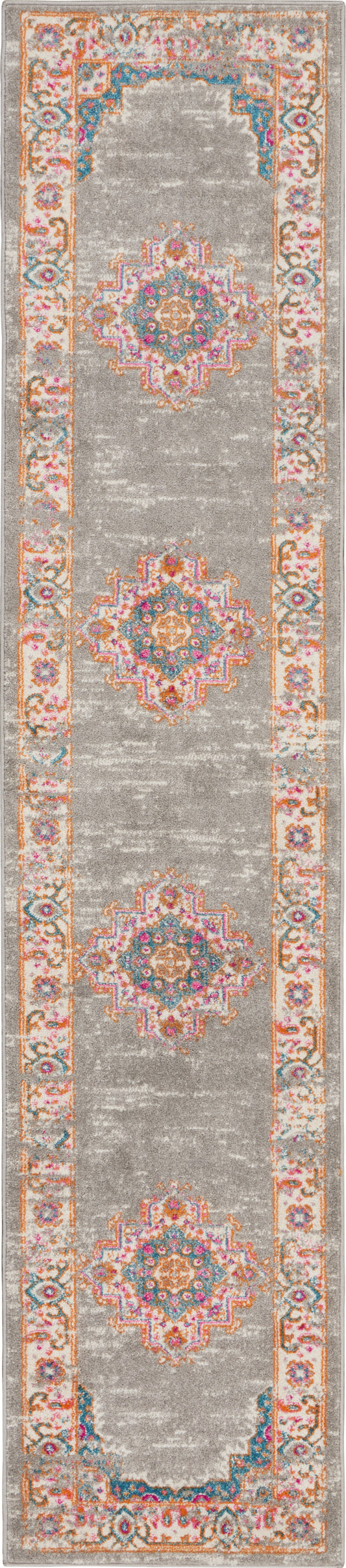 Nourison Passion 2'2" x 10' Grey Bohemian Indoor Rug