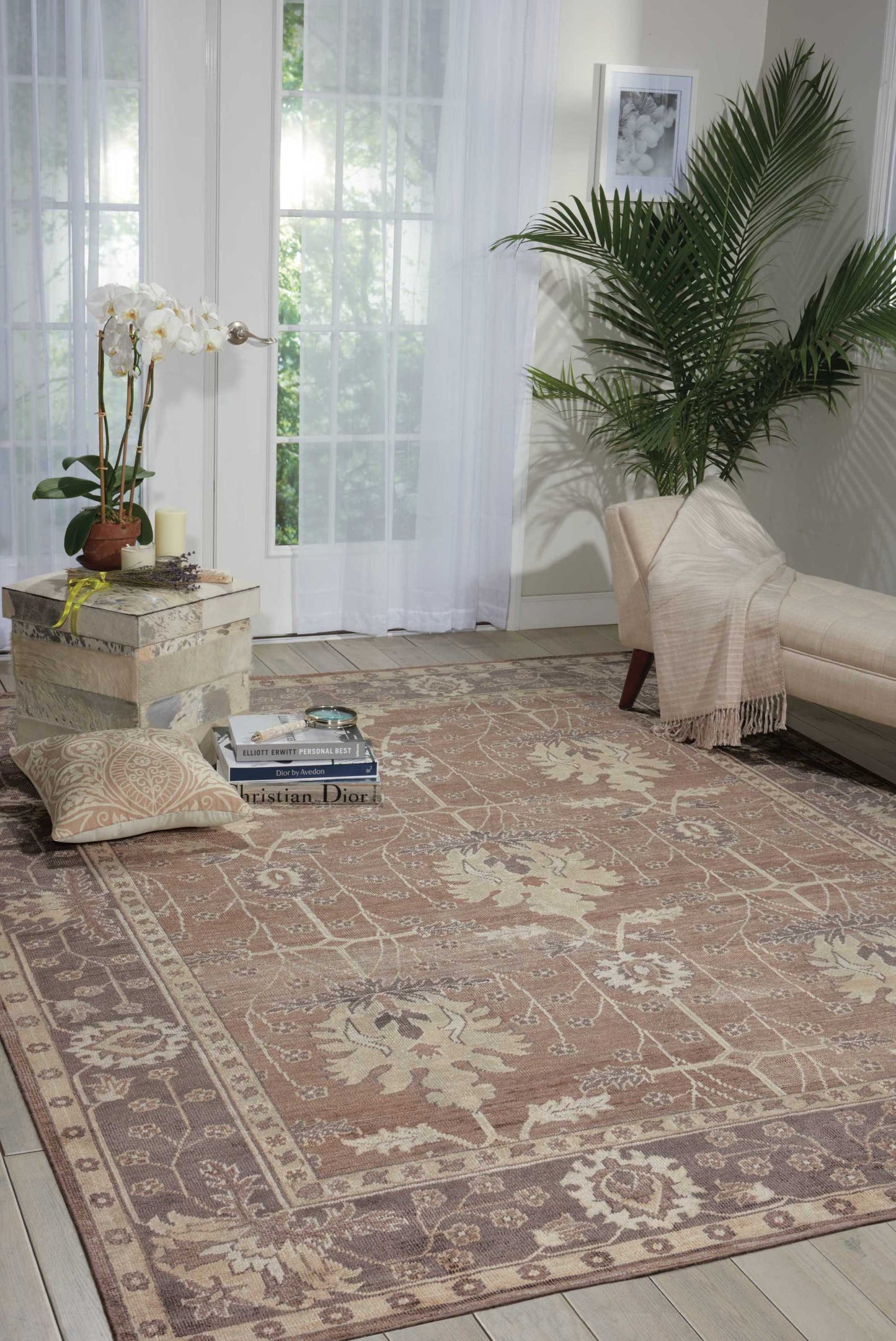 Nourison Aldora 5'6" x 8' Opal Grey Vintage Indoor Rug