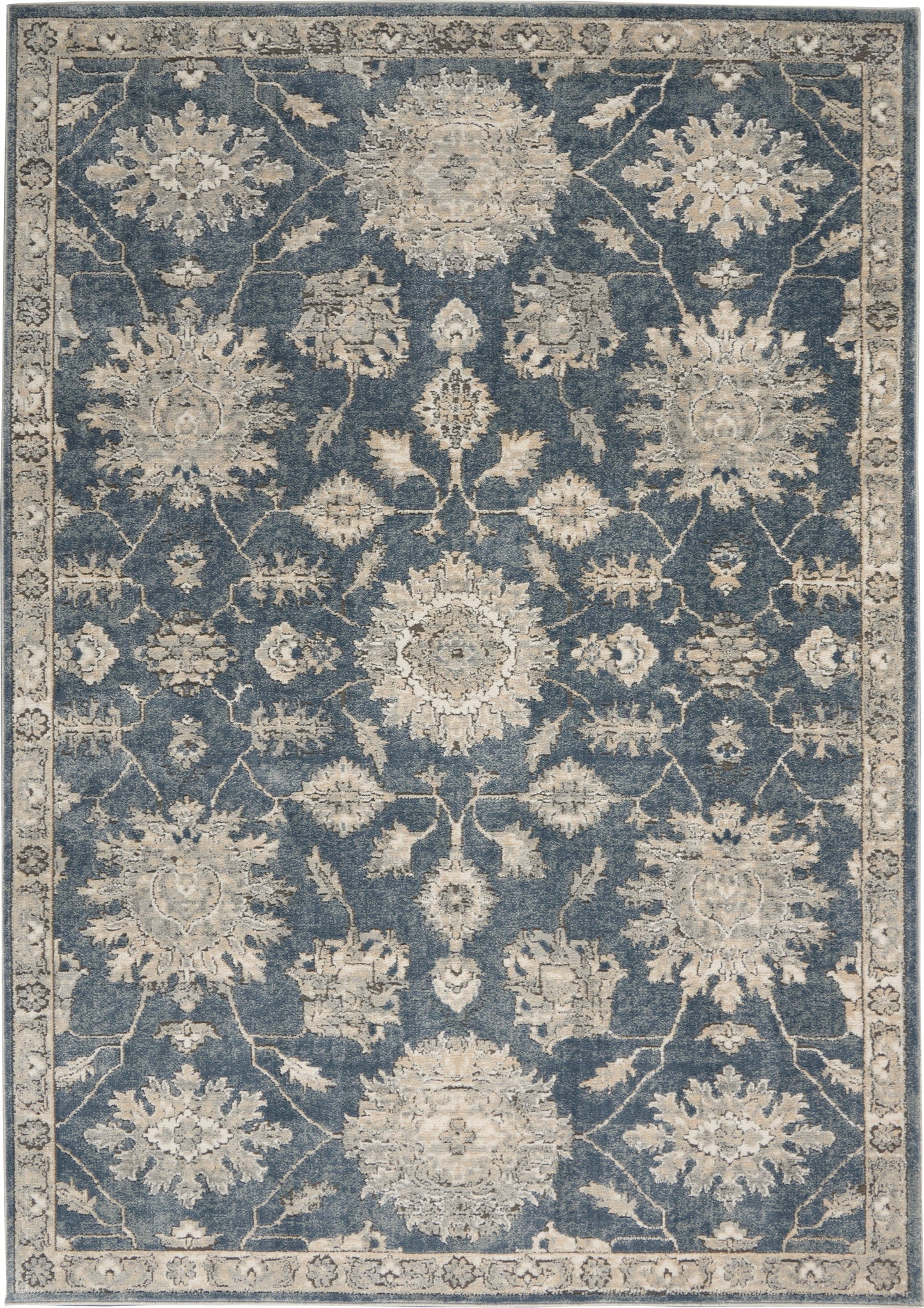 Nourison Quarry 3'9" x 5'9" Blue Beige Vintage Indoor Rug