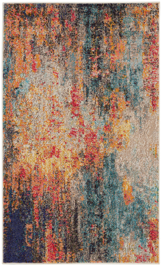 Nourison Celestial 3' x 5' Multicolor Modern Indoor Rug