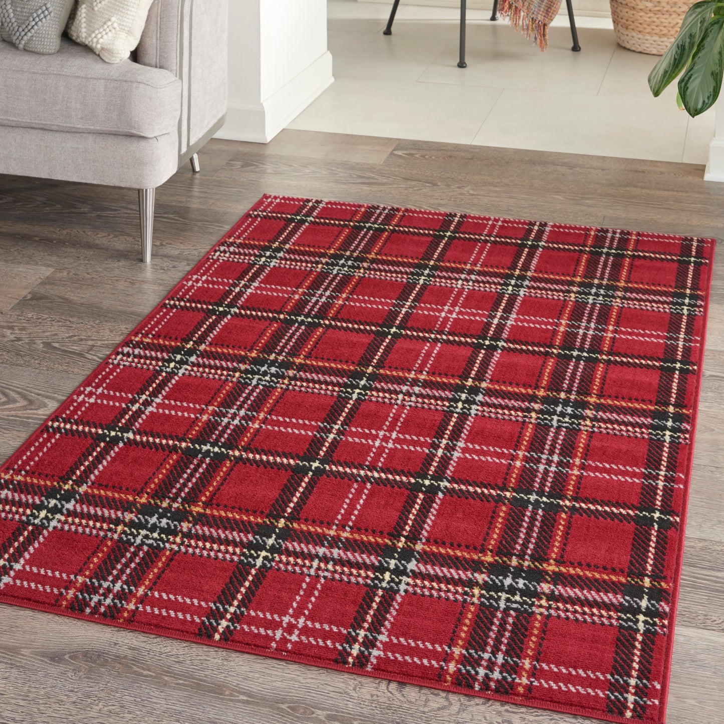 Nourison Grafix 3' x 5' Red Rustic Indoor Rug