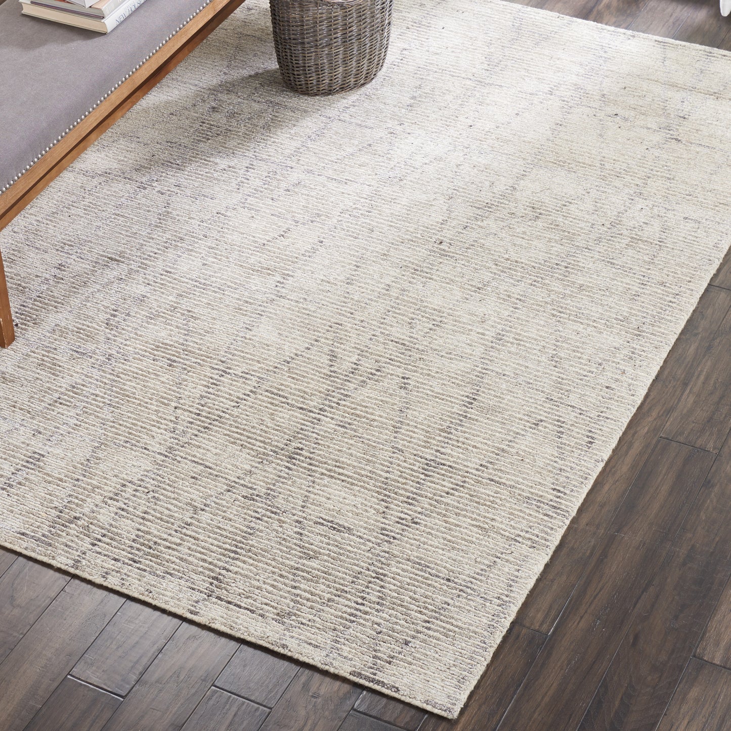 Nourison Ellora 5'6" x 7'5" Stone Scandinavian Indoor Rug