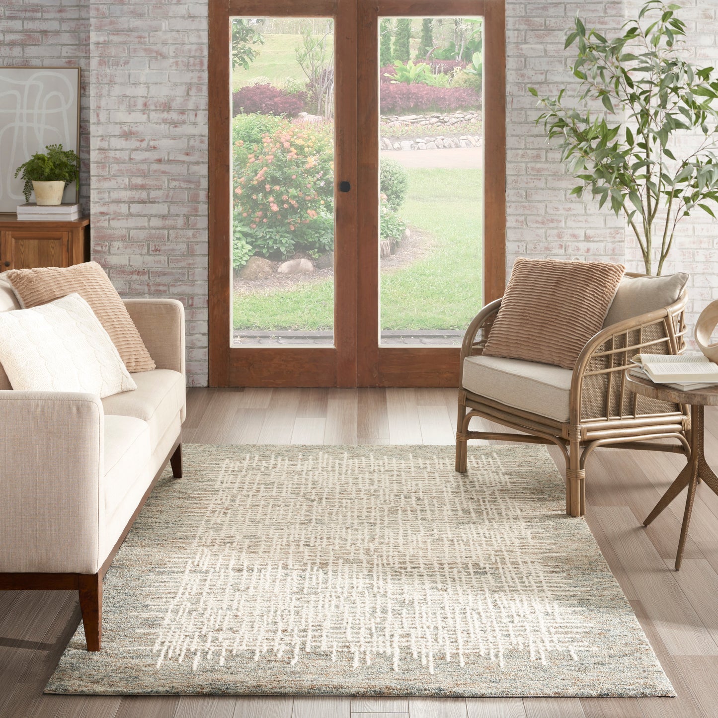 Nourison Colorado 5'3" x 7'3" Ivory Multicolor Rustic Indoor Rug