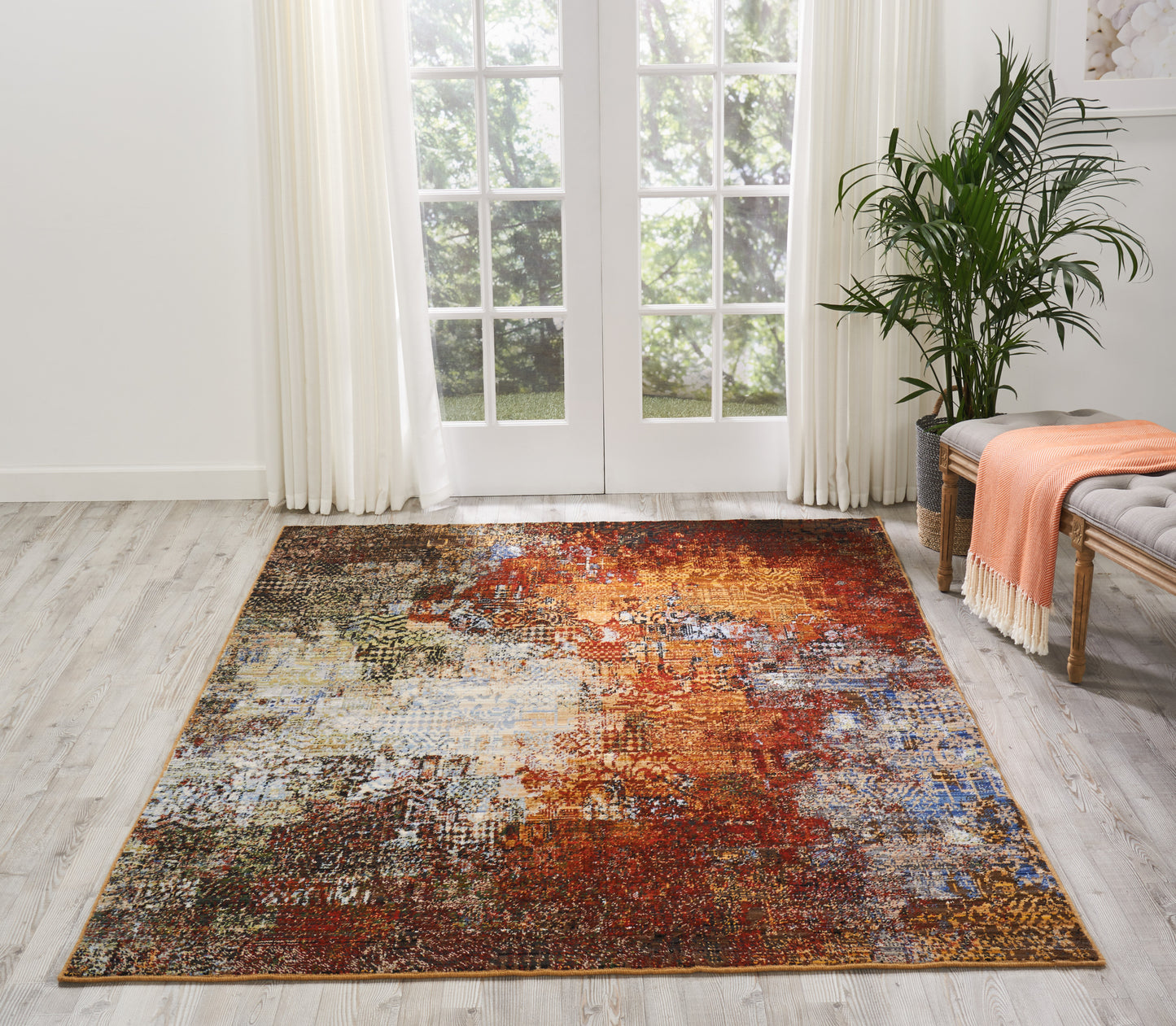 Nourison Chroma 5'6" x 8' Ember Glow Modern Indoor Rug