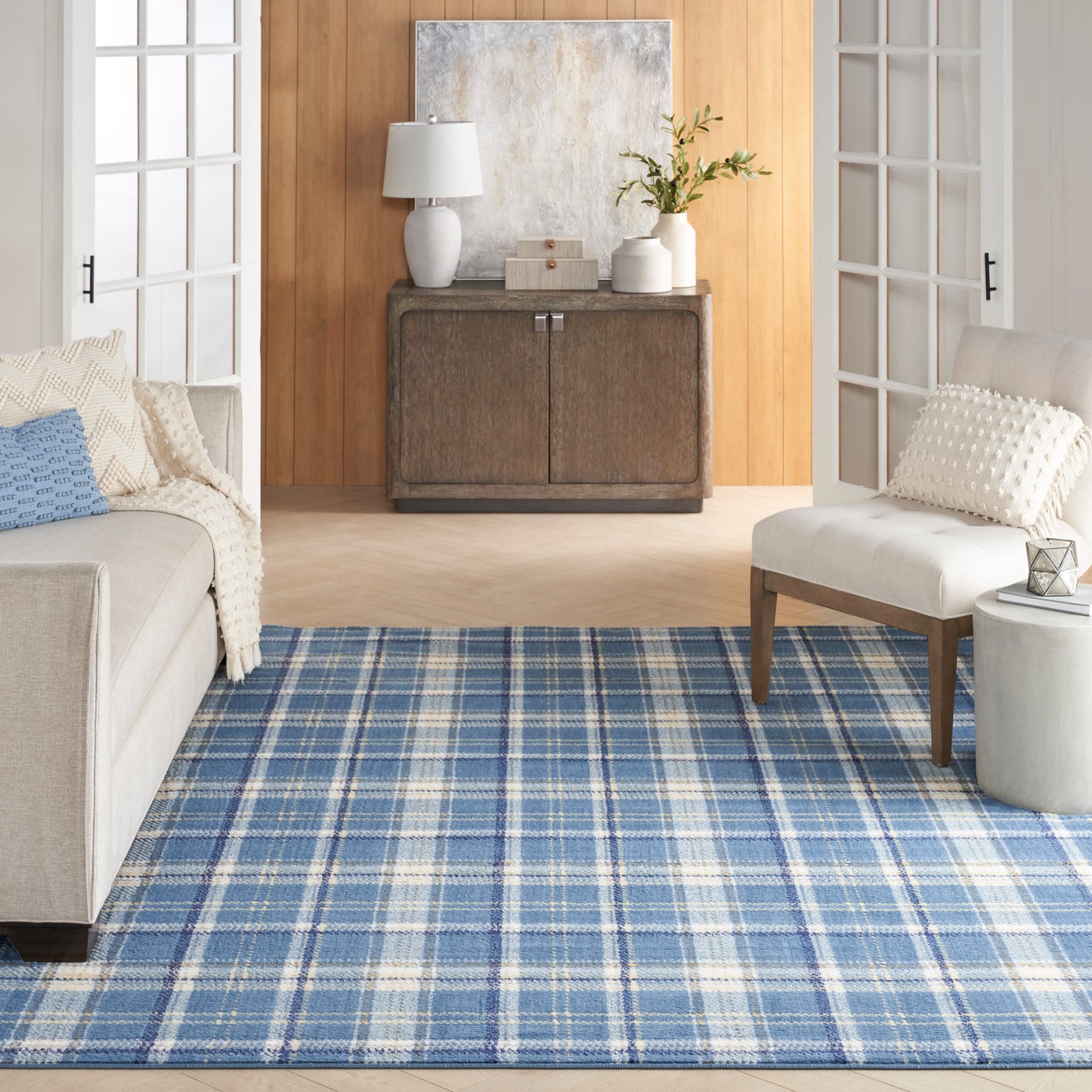 Nourison Grafix 7'10" x 9'10" Blue Rustic Indoor Rug