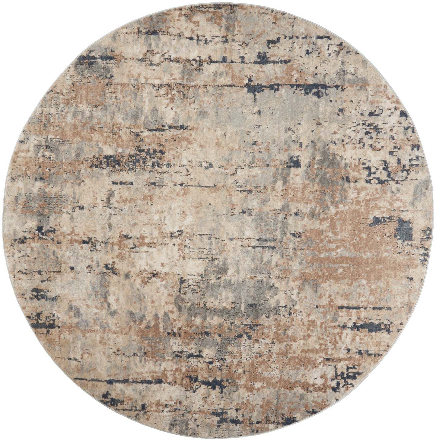 Nourison Quarry 10' x Round Beige Grey Modern Indoor Rug