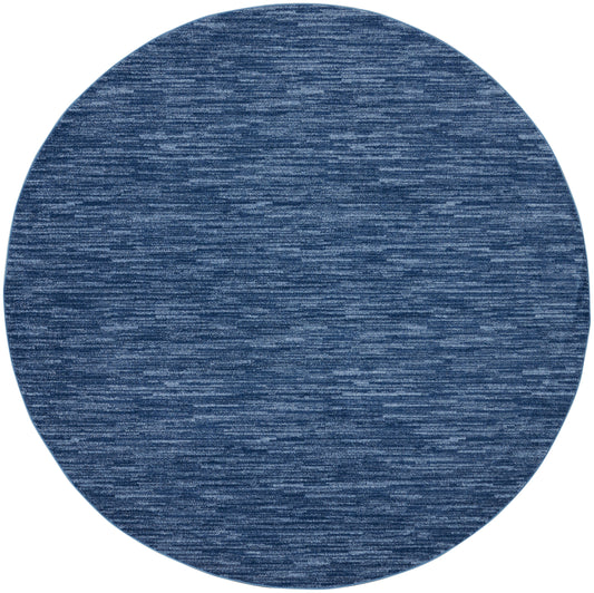 Nourison Nourison Essentials 8' x Round Navy Blue Outdoor Rug