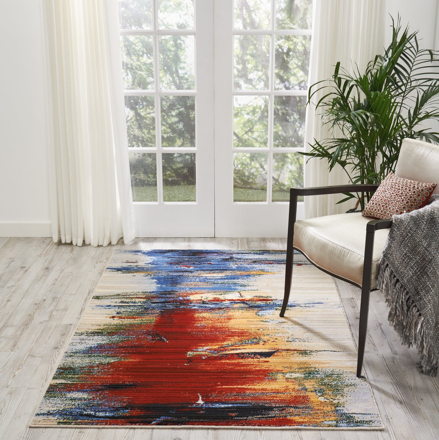 Nourison Chroma 4' x 6' Crimson Tide Modern Indoor Rug