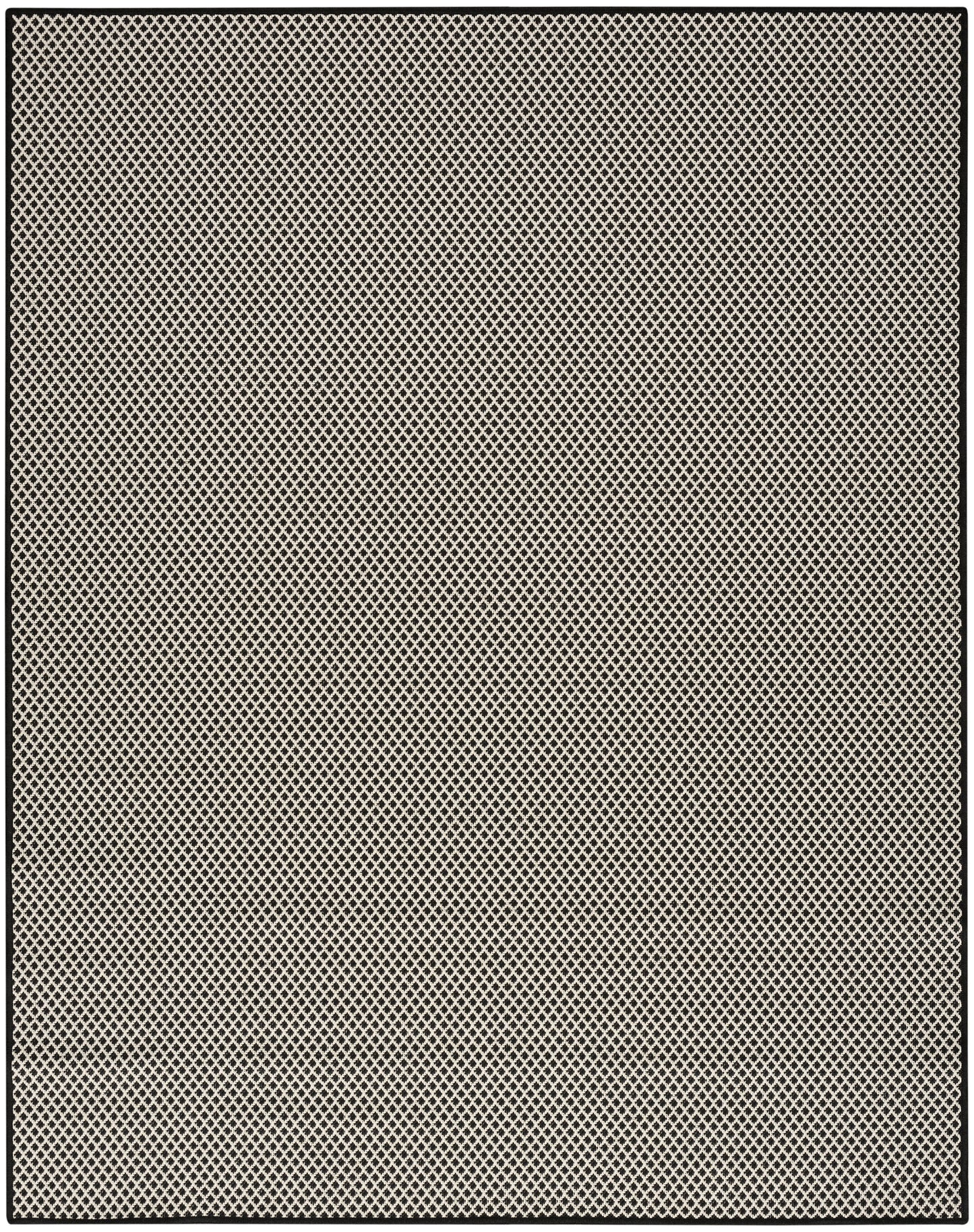 Nourison Courtyard 9' x 12' Black White Modern Rug