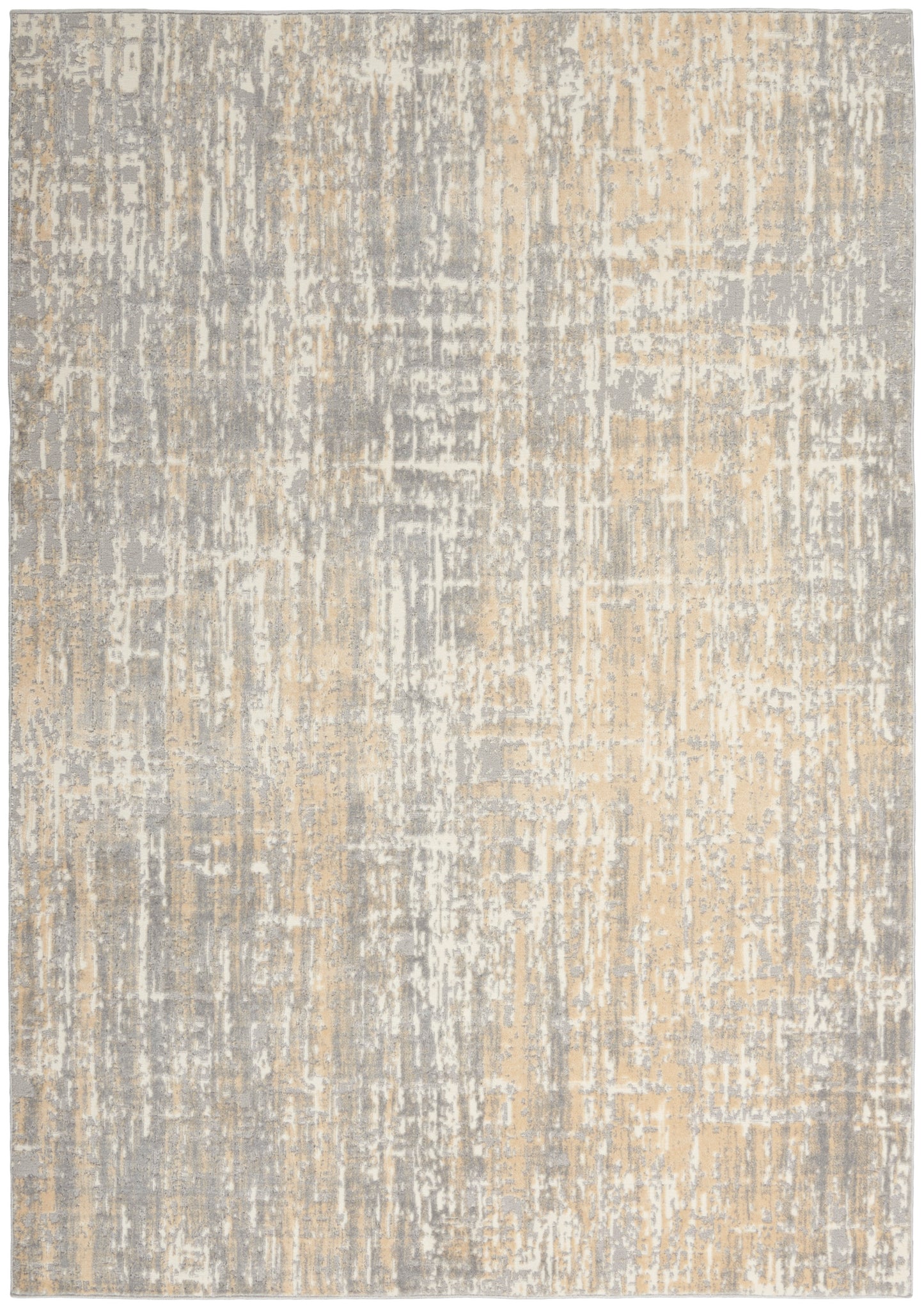 Calvin Klein CK005 Enchanting 5'3" x 7'3" Grey Beige Modern Indoor Rug