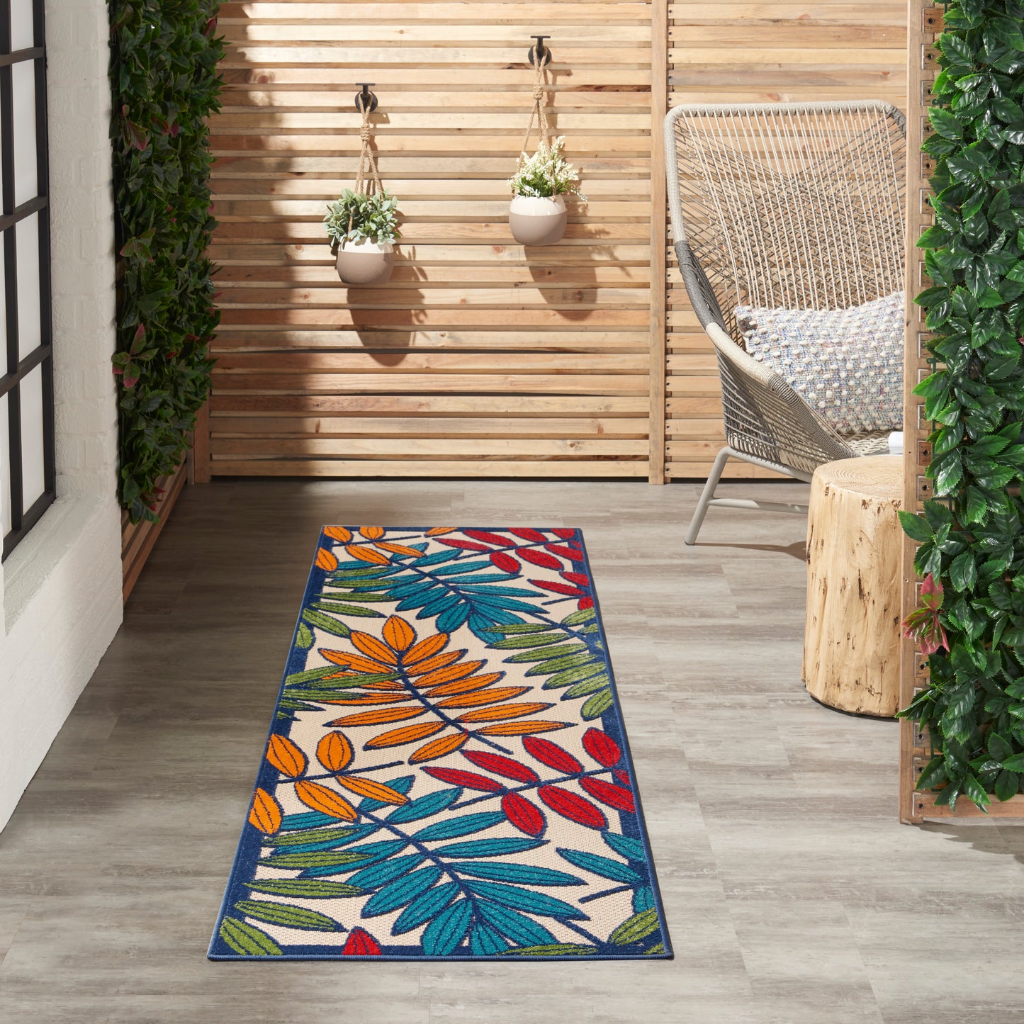 Nourison Aloha 2' x 6' Multicolor Tropical Rug