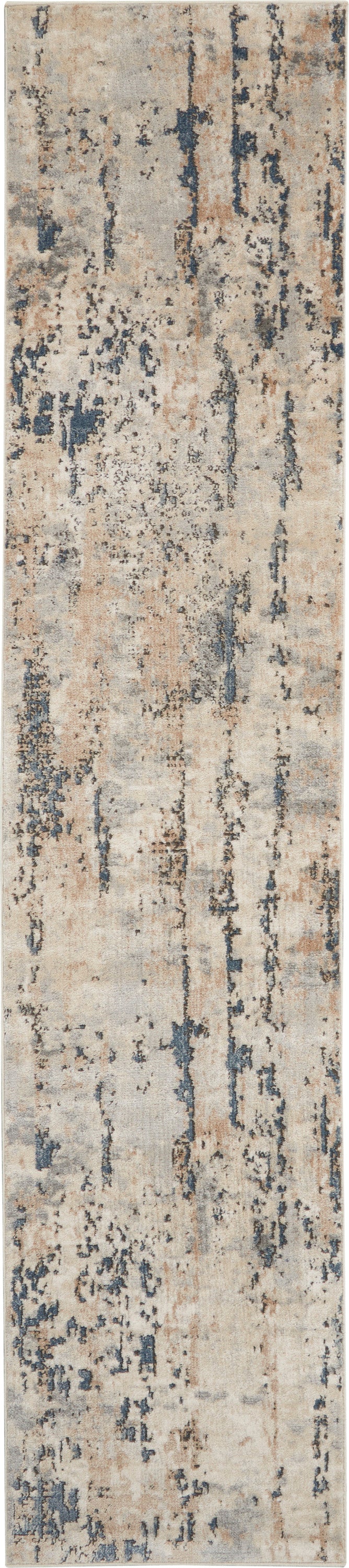 Nourison Quarry 2'2" x 12' Beige Grey Modern Indoor Rug