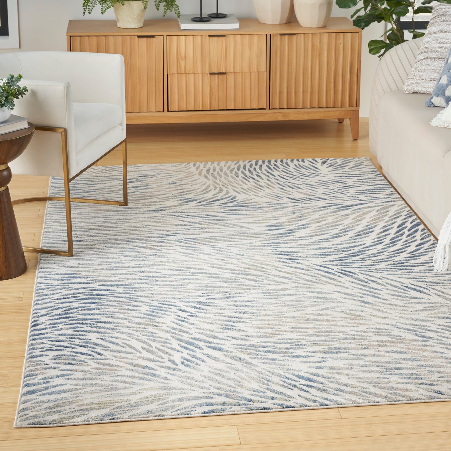 Nourison Exhale 3'11" x 5'11" Multicolor Modern Indoor Rug