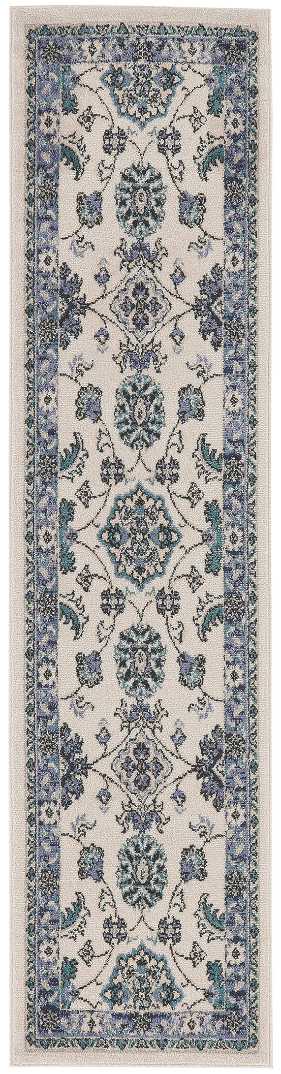 Nourison Nourison Essentials 2'2" x 7'6" Ivory Blue Vintage Rug